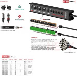 כבל מקצועי Roxtone SFBN0804L20 – מולטיכבל 20מ. 8/4 XLR