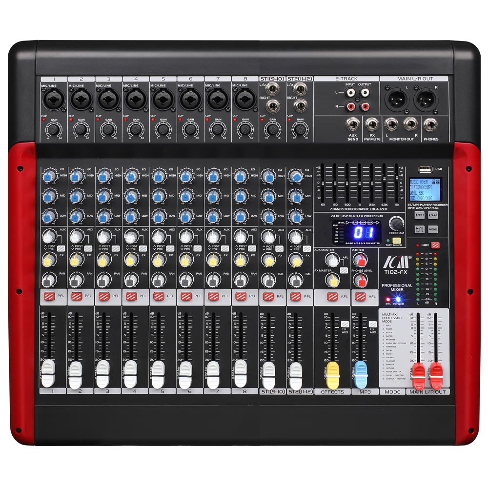 מיקסר ICM MIX T102-FX – מיקסר 8 מונו + 2 סטאראו 1 מוצר ICM MIX T102-FX – מיקסר 8 מונו + 2 סטאראו