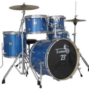 מערכת תופים 5 חלקים מלאה Blue Sparkle