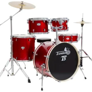 מערכת תופים 5 חלקים מלאה Bright Red Sparkle