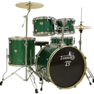מערכת תופים 5 חלקים מלאה Green Sparkle