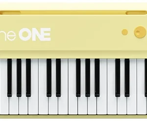 אורגן עם אפליקציה ללימוד The One מדגם COLOR צהוב – מקלדת קסמים מוארת עם Bluetooth, לימוד מוסיקה חכם וניידות קלה