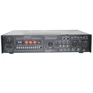 מגבר כריזה 350W עם גיבוי 24V ובלוטות׳ – BTS AMP6-350BC