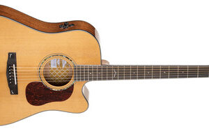 גיטרה אקוסטית מוגברת CORT GOLD DC6 NAT (Cutaway, כולל נרתיק)