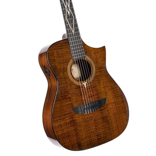 גיטרה קלאסית מוגברת עם ארגז CORT LUXE NYLON FRANK GAMBALE 3 גיטרה קלאסית מוגברת CORT LUXE NYLON FRANK GAMBALE
