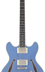 גיטרה חשמלית 1/4 נפח + ארגז D’Angelico Excel DC Tour Slate Blue