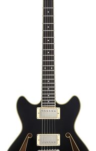 גיטרה חשמלית 1/4 נפח + ארגז D’Angelico Excel Mini DC Tour Solid Black