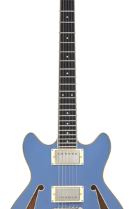 גיטרה חשמלית 1/4 נפח + ארגז D’Angelico Excel Mini DC Tour Slate Blue