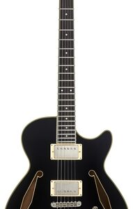 גיטרה חשמלית 1/4 נפח + ארגז D’Angelico Excel SS Tour Solid Black