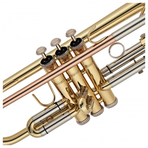 חצוצרה Elkhart 100TR Bb Lacquered Trumpet 3 חצוצרה Elkhart 100TR פרטי שסתומים