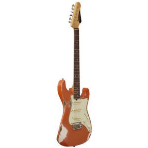 גיטרה חשמלית Friedman Vintage S — Orange over Olympic White (כולל ארגז)