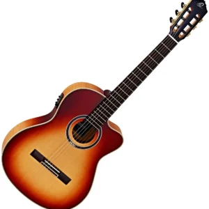 גיטרה קלאסית מוגברת Ortega Honey Suite C/E The Private Room Honey Burst טופ Solid Spruce