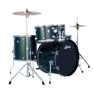 מערכת תופים לדוויג Ludwig Accent 22″ 5 חלקים עם אביזרים ומצילות Jade Dust