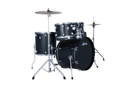 מערכת תופים לדוויג Ludwig Accent 22" 6 חלקים עם אביזרים ומצילות Moon Dust 2 לדוויג Accent LC195C6 סט מלא 6 חלקים עם מצילות וחומרה - מבט זווית