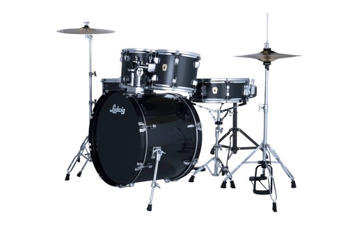 מערכת תופים לדוויג Ludwig Accent 22" 6 חלקים עם אביזרים ומצילות Moon Dust 3 מערכת תופים Ludwig Accent 22 Moon Dust - מבט צד