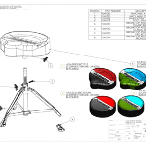 LUDWIG ATLAS CLASSIC LAC48TH כסא לתופים אוכף מקצועי