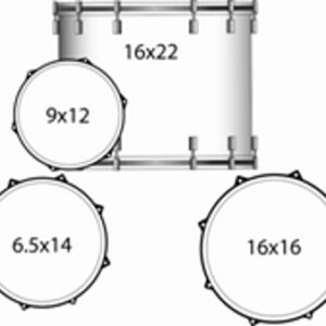 מערכת תופים לדוויג Ludwig Element Birch 22″ 4 חלקים ללא אביזרים Mahogany