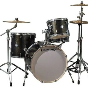 מערכת תופים לדוויג Ludwig Element Icon 22″ 4 חלקים עם אביזרים ומצילות Black Sparkle