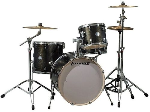 מערכת תופים לדוויג Ludwig Element Icon 22" 4 חלקים עם אביזרים ומצילות Black Sparkle 2 לדוויג Element LCF42R016 BKS סט מלא עם חומרה ומצילות ברונזה
