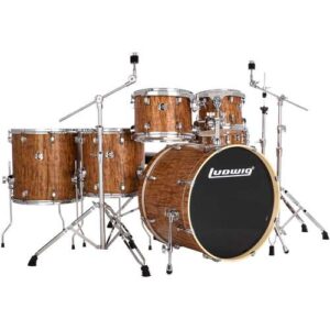 מערכת תופים “22 6 חלקים עם אביזרים (ללא מצילות) LUDWIG Evolution Cherry LE622010