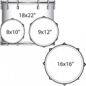 מערכת תופים Ludwig Keystone USA Blue 22″ — 4 חלקים