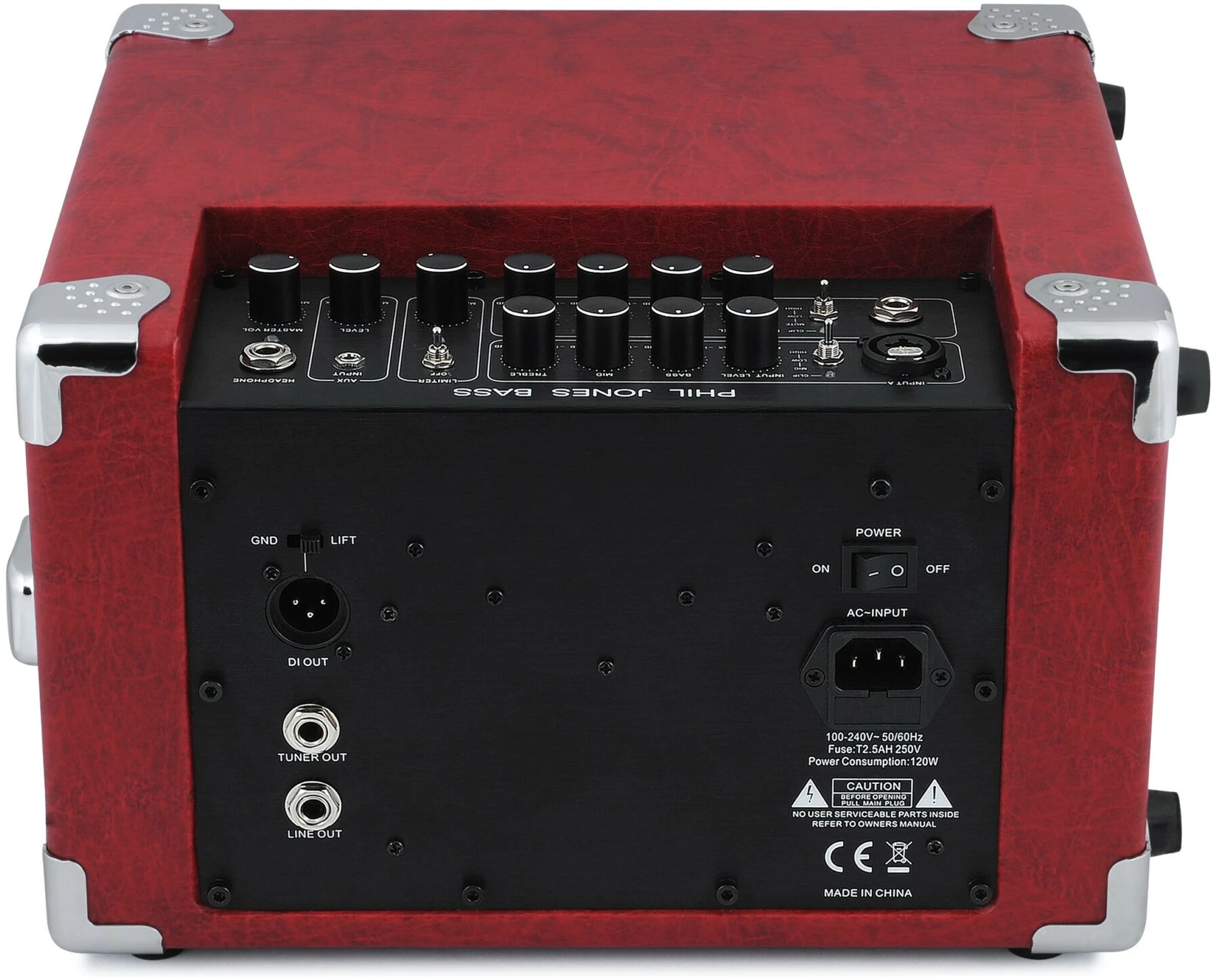 מגבר לגיטרה בס 110 Watt אדום BG-110 4 מגבר לגיטרה בס 110 Watt אדום BG-110 - תמונה 4