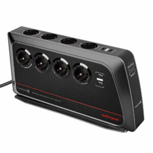 מנהל מתח AudioQuest PowerQuest 3 – מסנן והגנת מתח, 6 שקעים, פרופיל דק