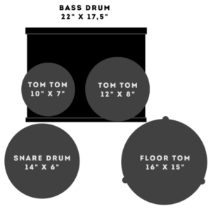 מערכת תופים אקוסטית Sonor AQ1 Stage Set 22” Piano White (5 חלקים + אביזרים)