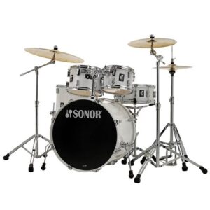 מערכת תופים אקוסטית Sonor AQ1 Stage Set 22” Piano White (5 חלקים + אביזרים)