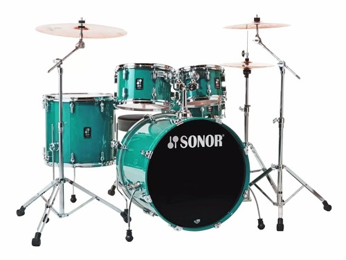 מערכת תופים אקוסטית Sonor AQ1 Studio Set 20'' Light Green (5 חלקים + אביזרים) 1 מערכת תופים Sonor AQ1 Studio Set 20 אינץ Light Green עם אביזרים