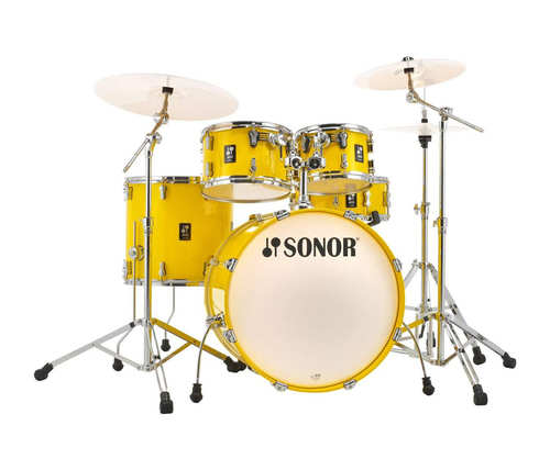 מערכת תופים אקוסטית Sonor AQ1 Studio Set 20'' Yellow (5 חלקים + אביזרים) 1 מערכת תופים Sonor AQ1 Studio Set 20 אינץ Yellow עם אביזרים