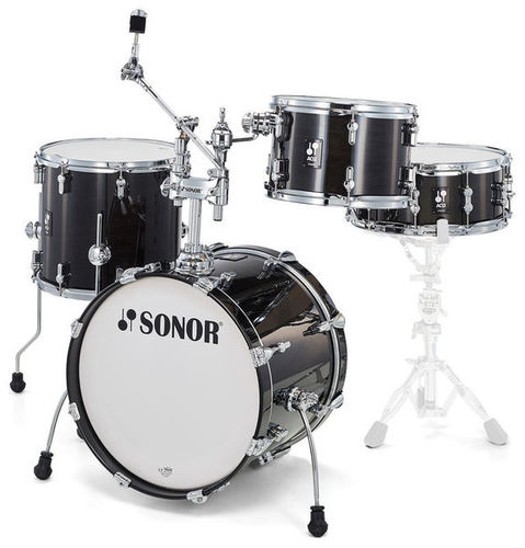 מערכת תופים סונור Sonor AQ2 Martini 14" 4 חלקים גימור Transp. Satin Black 1 מערכת תופים סונור AQ2 מרטיני 14 אינץ' בגימור שחור סאטן שקוף Transp Satin Black