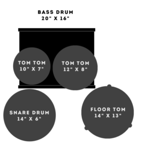 מערכת תופים אקוסטית Sonor AQ2 Studio Set 20″ Brown Fade (5 חלקים)