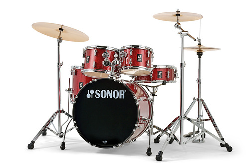 מערכת תופים אקוסטית Sonor AQX Studio 20'' Red Moon Sparkle (5 חלקים + מצילות ואביזרים) 1 מערכת תופים Sonor AQX Studio 20 אינץ Red Moon Sparkle כולל מצילות ואביזרים
