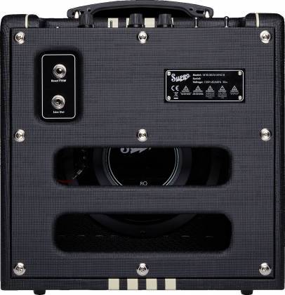 מגבר קומבו מנורות לגיטרה Supro Delta King 8 בגימור Black & Cream 1x8 1W 1 מגבר קומבו מנורות לגיטרה Supro Delta King 8 בגימור Black & Cream 1x8 1W