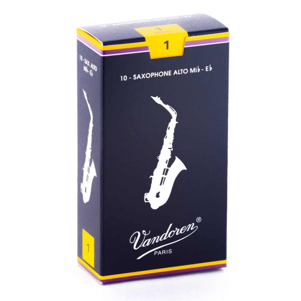 עלים לסקסופון אלט מספר 1.0 - 10 בקופסא Vandoren SR211 2 עלים לסקסופון אלט מספר 1.0 10 בקופסא Vandoren SR211