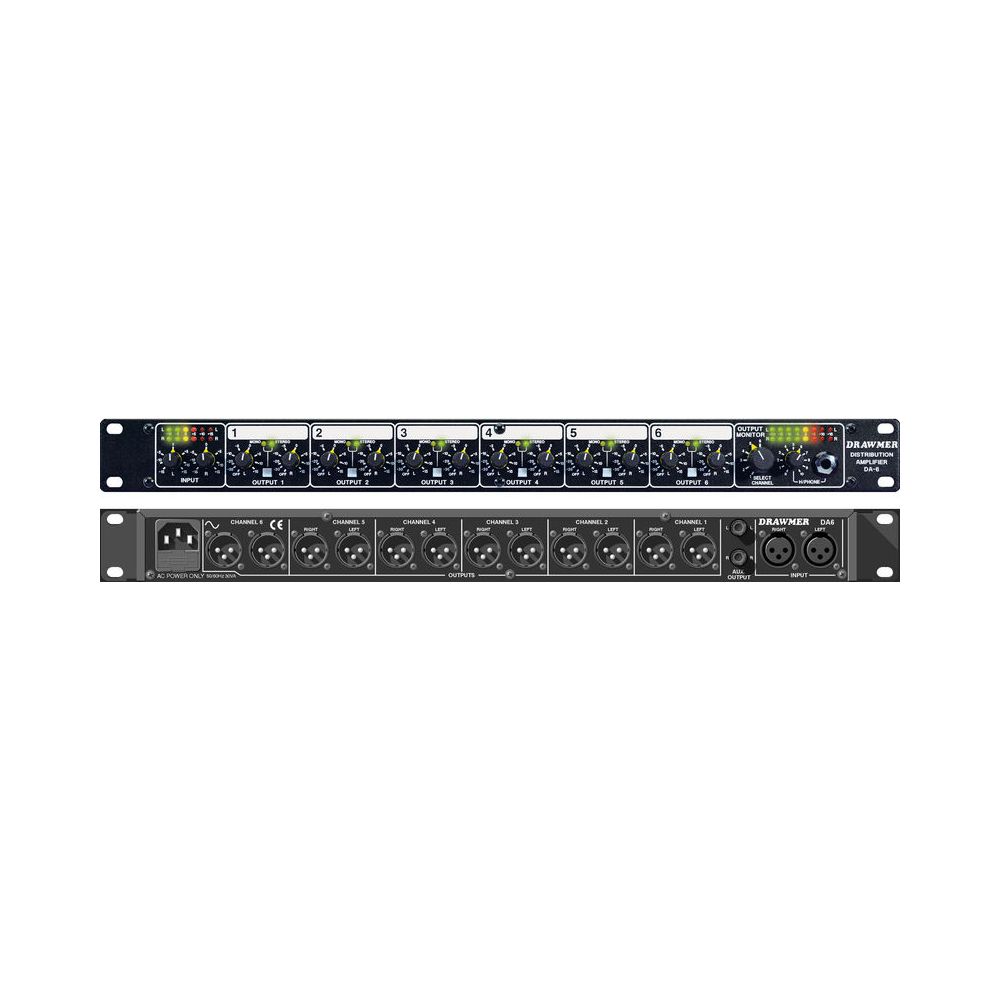 מגבר הפצה סטריאופוני Drawmer DA6 – מפצל אות 2x6 עם מגבר אוזניות מובנה ל-19 אינץ' (יבוא בלעדי) 1 1143276 800.jpg