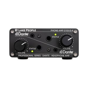 מגבר אוזניות כפול Lake People G103-D4 Dante – כניסת רשת דיגיטלית 4/4 (יבוא בלעדי)