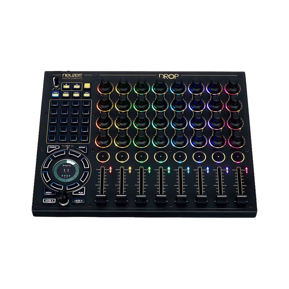 בקר MIDI Neuzeit Instruments Drop – מרכז שליטה עם 8 פדרים, 32 אנקודרים ו-Snapshots (יבוא בלעדי) 2 21324196 800.jpg