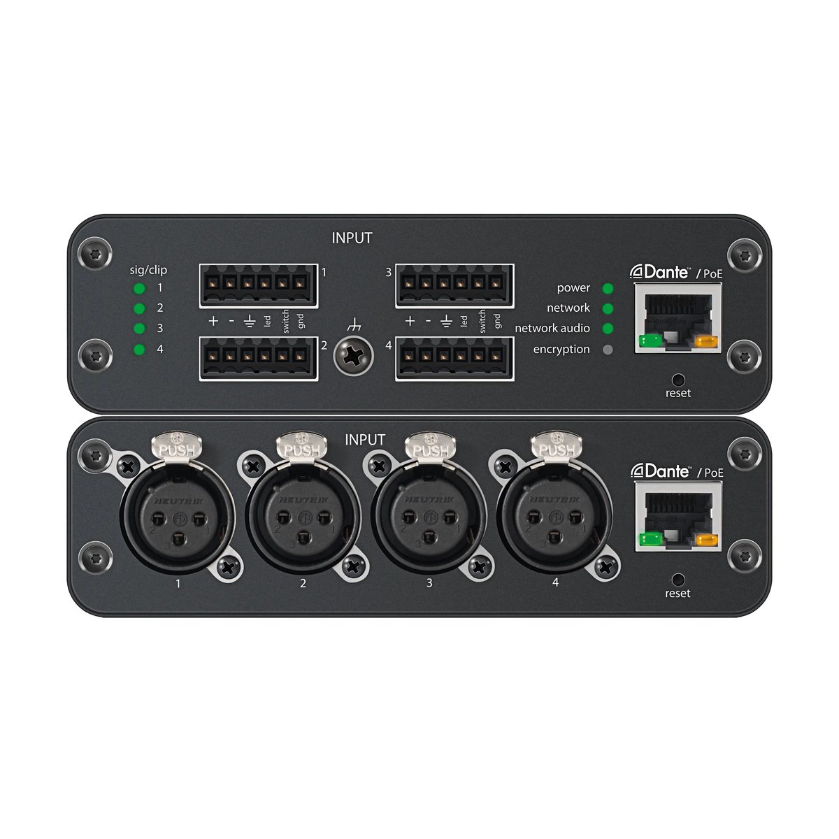 Shure Audio Network Interface ANI4IN-XLR 1 Shure Audio Network Interface ANI4IN XLR