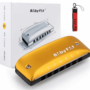 מפוחית בלוז קומפקטית 7 חורים Kongsheng BabyFat זהב | סולם G
