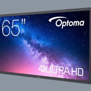 מסך מגע אינטראקטיבי 75″ Optoma סדרה 5 – 5753RK 4K UHD, זכוכית מחוסמת, Android 13, Google EDLA, אודיו פרימיום