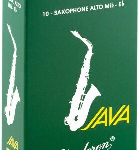 עלים לסקסופון אלט ירוק Java מספר 2 – 10 בקופסא Vandoren SR262