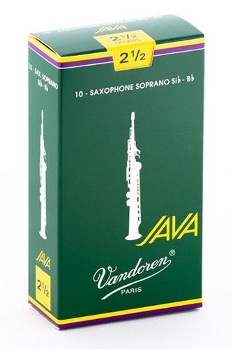 עלים לסקסופון סופרן ירוק Java מספר 2.5 - 10 בקופסא Vandoren SR3025 2 עלים לסקסופון סופרן ירוק Java מספר 2.5 10 בקופסא Vandoren SR3025