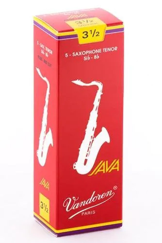 עלים לסקסופון טנור אדום Java Red Cut מספר 3.5 - 5 בקופסא Vandoren SR2735R 2 עלים לסקסופון טנור אדום Java Red Cut מספר 3.5 5 בקופסא Vandoren SR2735R