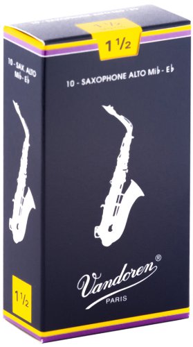 עלים לסקסופון אלט מספר 1.5 - 10 בקופסא Vandoren SR2115 2 עלים לסקסופון אלט מספר 1.5 10 בקופסא Vandoren SR2115