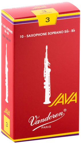 עלה בודד לסקסופון סופרן אדום Java Red Cut מספר 3 - Vandoren SR303R 2 עלה בודד לסקסופון סופרן אדום Java Red Cut מספר 3 Vandoren SR303R