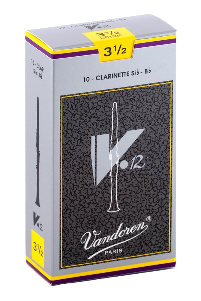 עלים לקלרינט דגם V12 מספר 3.5+ - 10 בקופסא + Vandoren CR1935 2 עלים לקלרינט דגם V12 מספר 3.5+ 10 בקופסא + Vandoren CR1935