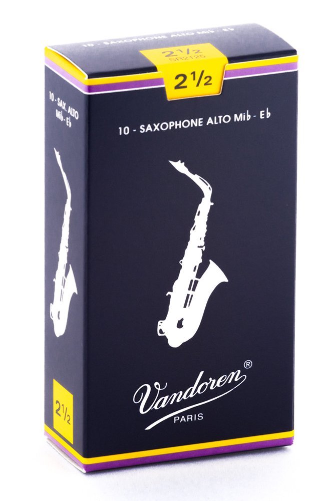 עלה בודד לסקסופון אלט כחול מספר 2.5 - Vandoren SR2125 2 עלה בודד לסקסופון אלט כחול מספר 2.5 Vandoren SR2125
