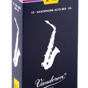 עלים לסקסופון אלט כחול מספר 2.5- 10 בקופסא Vandoren SR2125